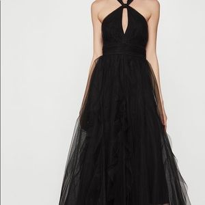 BCBGMAXAZRIA Tulle Halter Dress